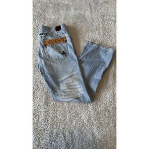 ARCHAIC DENIM  Y2K Accent  Baggy  Loose  Fit  Denim  Blue  Jeans Size 38 X 34‎